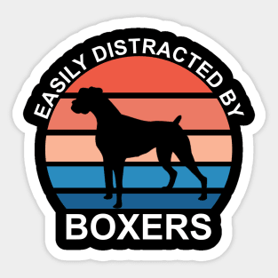 Easily Distracted By Boxers Sticker